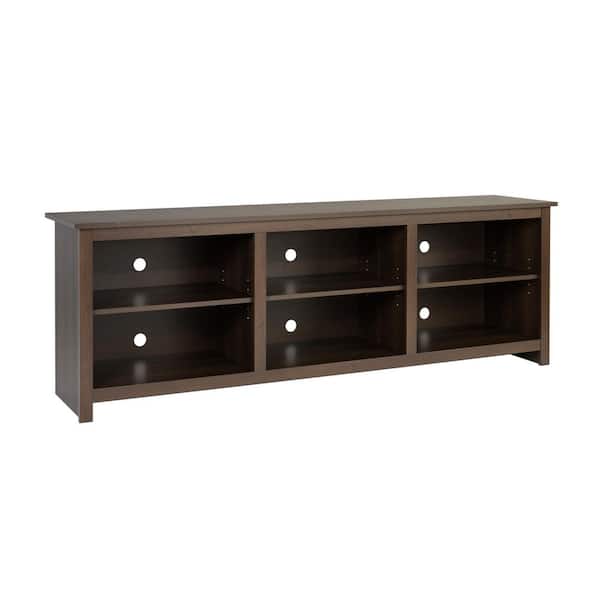 Prepac Sonoma 72 in. Espresso Composite TV Stand Fits TVs Up to 80 in ...