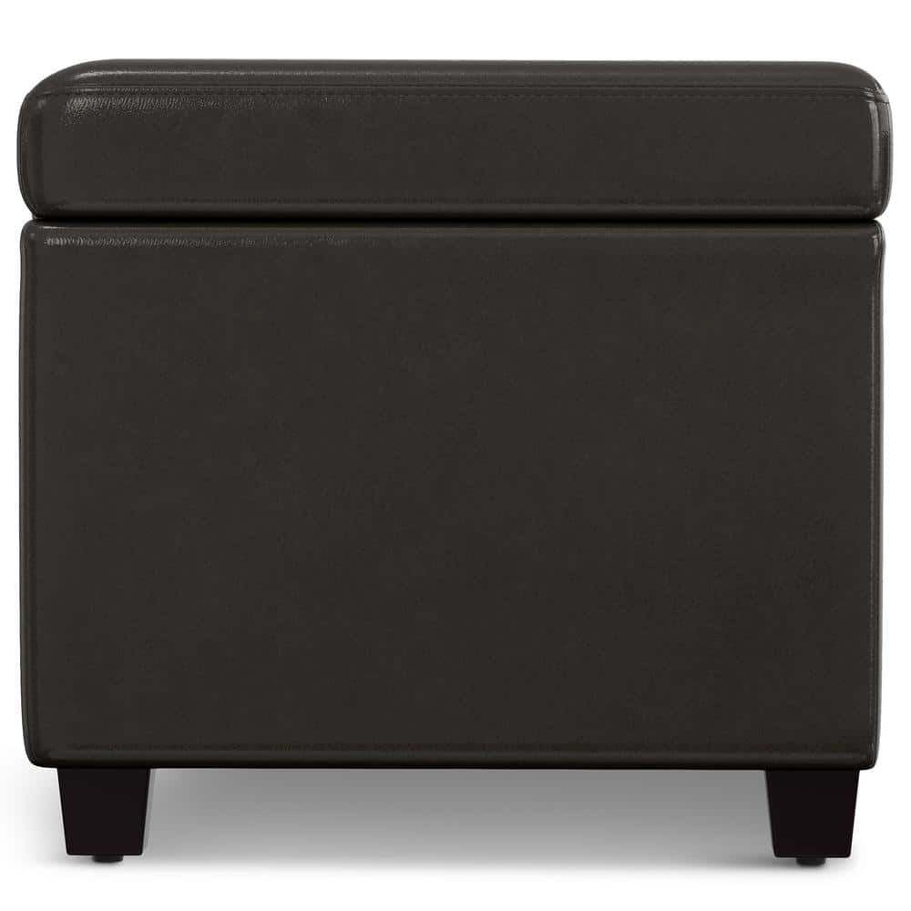 Tanners Brown Faux Leather Extra Large Storage Ottoman Bench