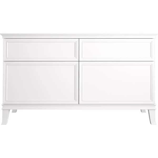 KOHLER Artifacts 60 in. W x 21.9 in. D x 34.5 in. H Bathroom Vanity Cabinet without Top in Linen White