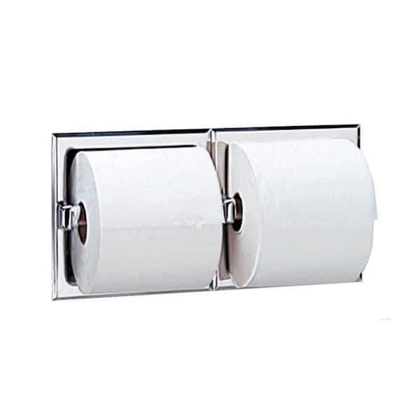 BOBRICK Stainless Steel Recessed DualRoll Toilet Paper Dispenser B697