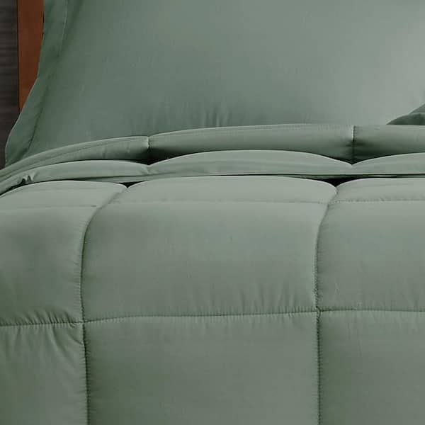 Green Microfiber King Comforter Set, Can You Wash King Furniture Covers