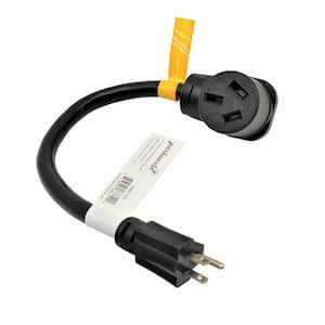 1.5 ft. 10/3 3-Wire 15 Amp Regular Household NEMA 5-15P Plug to 50 Amp Range/Oven 10-50R Adapter Cord(ONLY for 125-Volt)