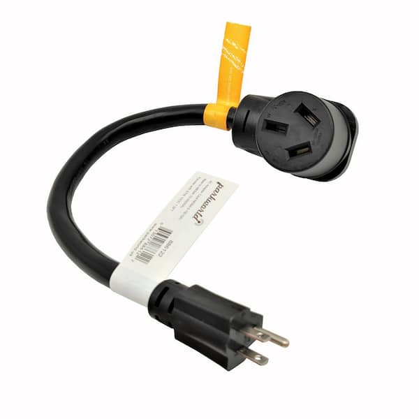 parkworld 1.5 ft. 10/3 3-Wire 15 Amp Regular Household NEMA 5-15P Plug to 50 Amp Range/Oven 10-50R Adapter Cord(ONLY for 125-Volt)