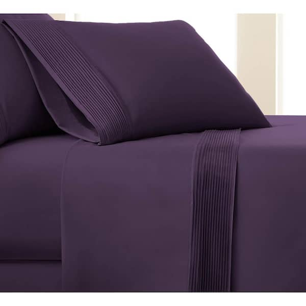 SOUTHSHORE FINE LINENS Deep Pocket 6-Piece Purple Microfiber Queen Sheet Set  100-6-PRP-Q - The Home Depot