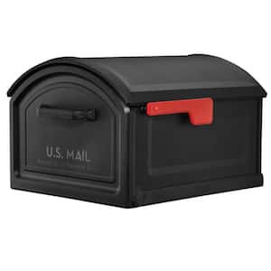 BILT CRE8 Black, Extra Large, Durable Plastic, Post Mount Mailbox
