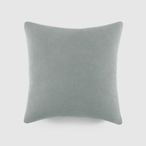 Washed and Distressed Cotton 20 in. x 20 in. Décor Throw Pillow in Artic