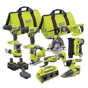 ONE+ 18V Cordless 11-Piece Combo Kit with 3 Batteries and 6-Port SUPERCHARGER