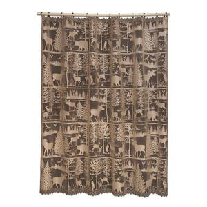 Lodge Hollow 72 in. Natural Shower Curtain
