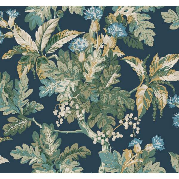 Briarwood Navy Blue Wallpaper