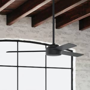 Presto 52 in. Indoor Matte Black Ceiling Fan with Wall Control For Bedrooms