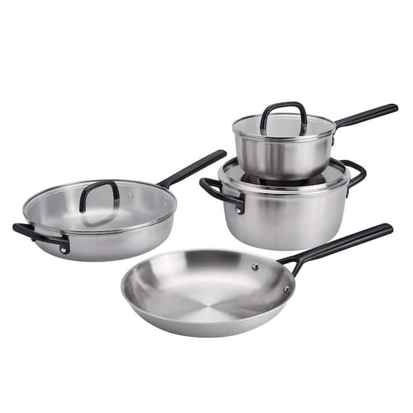 Milano Stainless Steel 7-pc Stainless Steel Cookware Pan Set