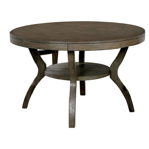 Benjara 48 in. Gray Wood 4-Legs Dining Table (Seat of 4) BM230087 - The ...