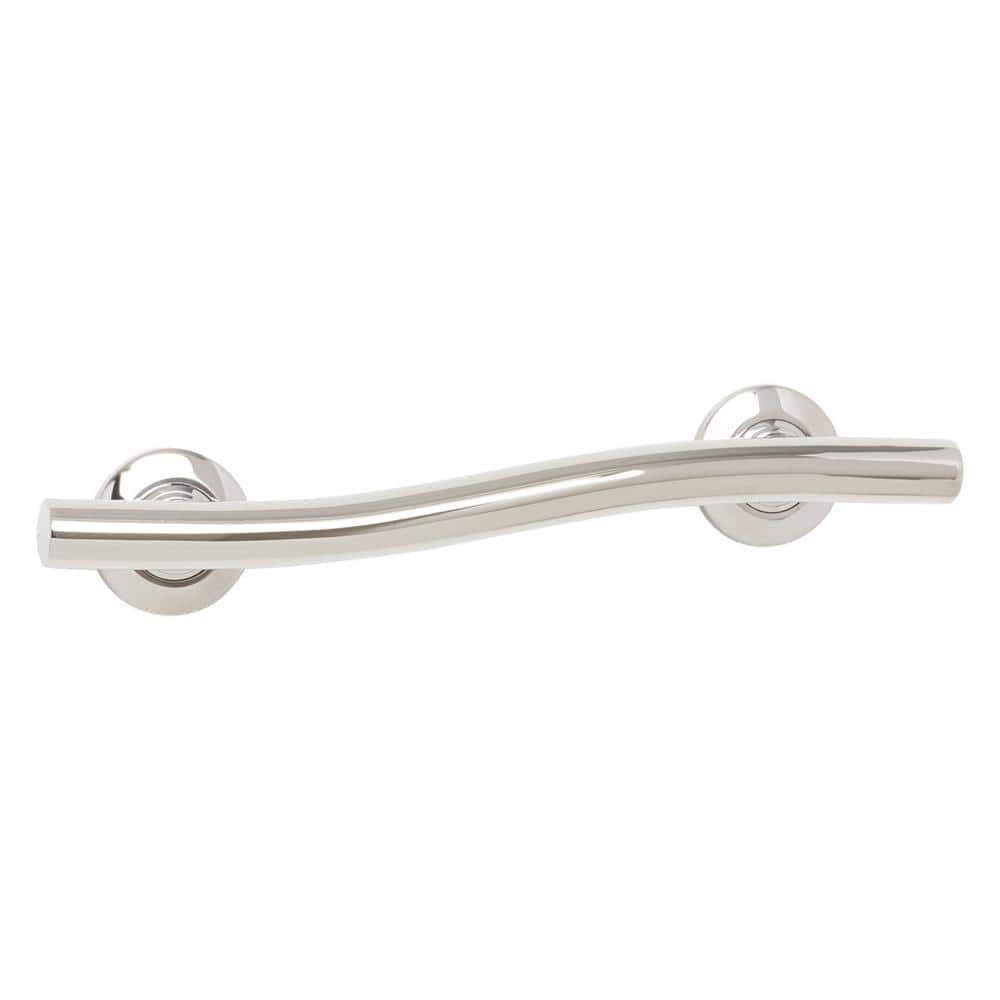 18" Polished Stainless Steel Wave Grab Bar