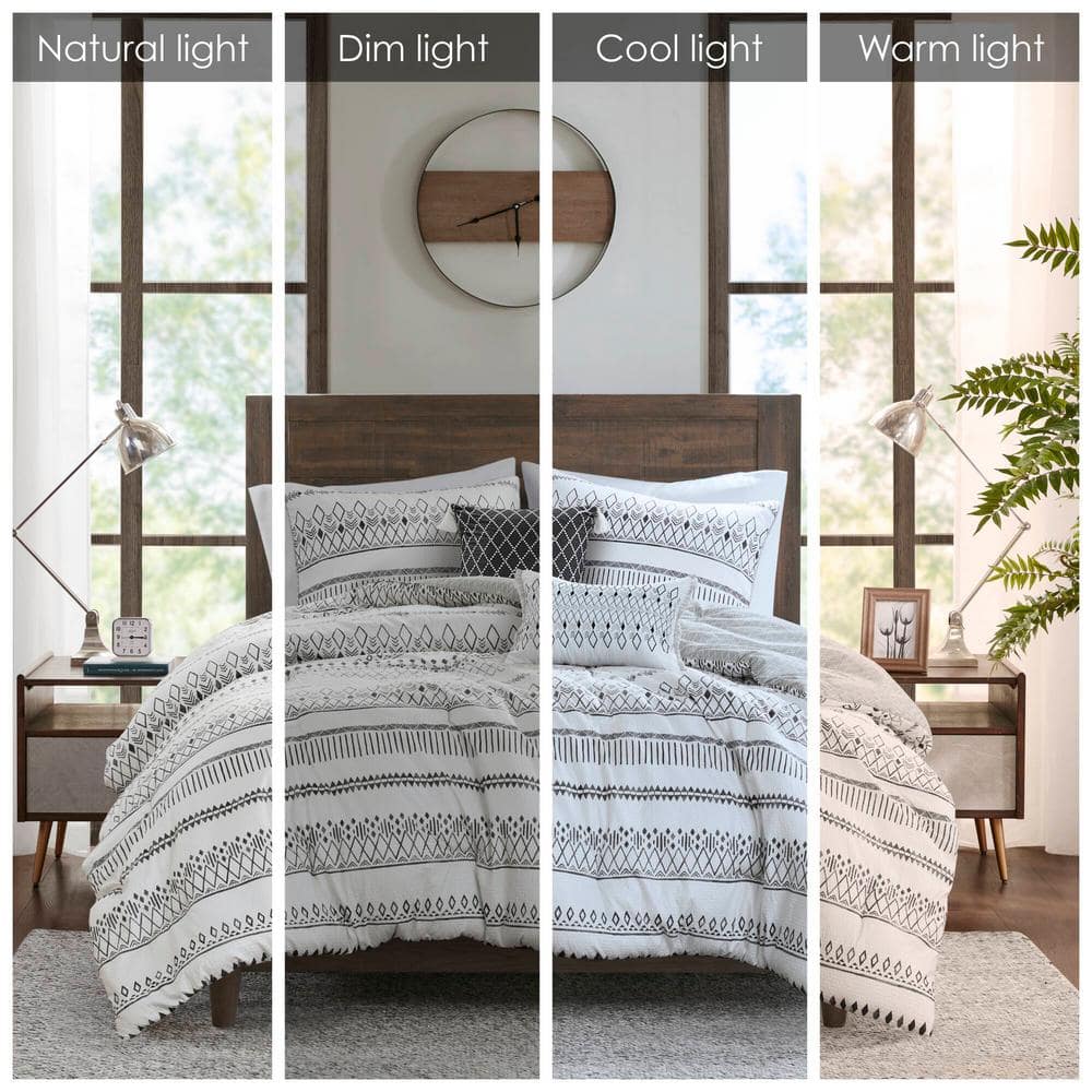 King Blue Microfiber Reversible Comforter Set with Decorative Pillows