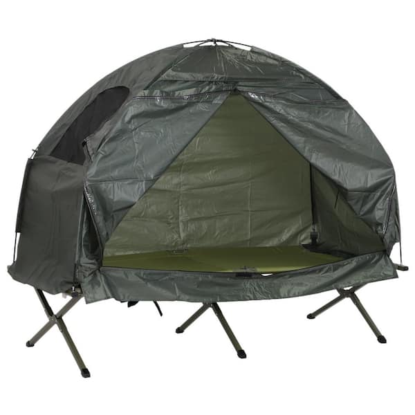 Outsunny 1-Person Compact Pop Up Portable Folding Outdoor Elevated 