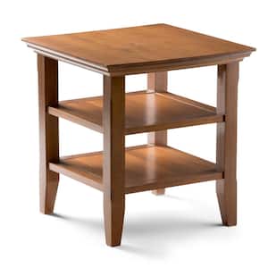 Acadian Solid Wood 19 in. Wide Square Transitional End Table in Light Golden Brown
