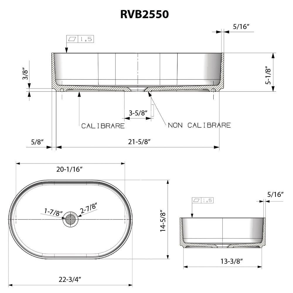 Ruvati 28-Inch Matte White Stone Above-Counter Vessel Sink