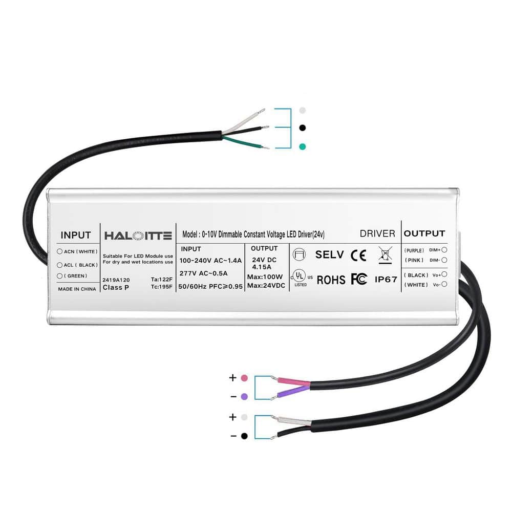 100-Watt 120-277V Constant Voltage LED Driver Lamp Output 24-Volt DC Power Supply 0-10V Dim IP65 Replacement Ballast price history on PriceWatchPro