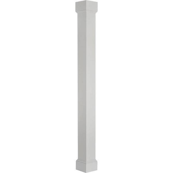 AFCO Industries 12' x 9" Endura-Aluminum Natchez Style Column Square Shaft (Post Wrap Installation)Non-Tapered Textured Bronze