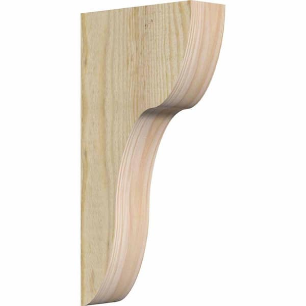 Ekena Millwork 4 in. x 12 in. x 24 in. Douglas Fir Carmel Rough Sawn Corbel