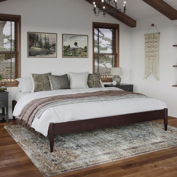 AFI Pasadena 14 in. Espresso Black Solid Wood Frame King Platform Bed