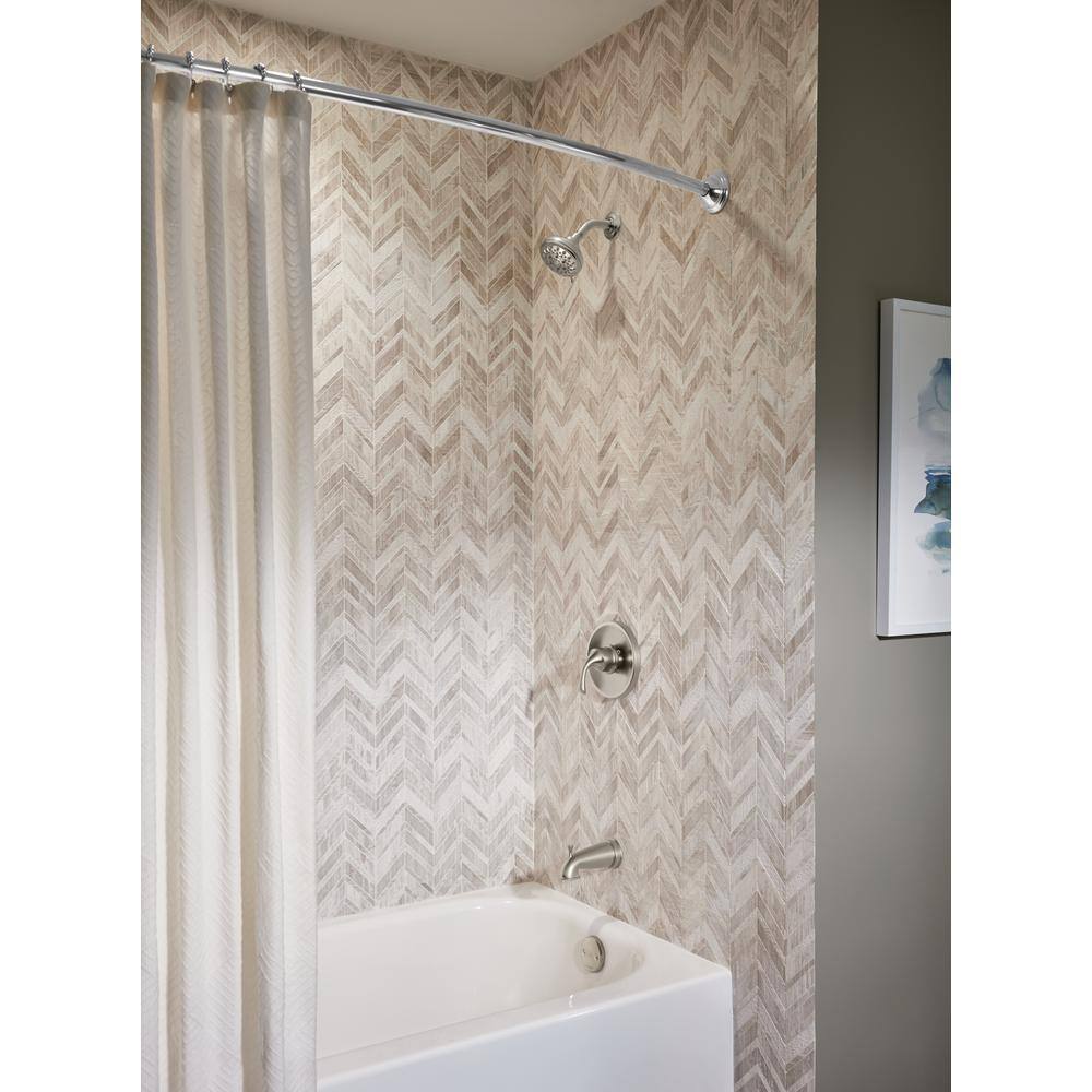 Spot Resist Brushed Nickel Wall Mounted Shower and Tub Set