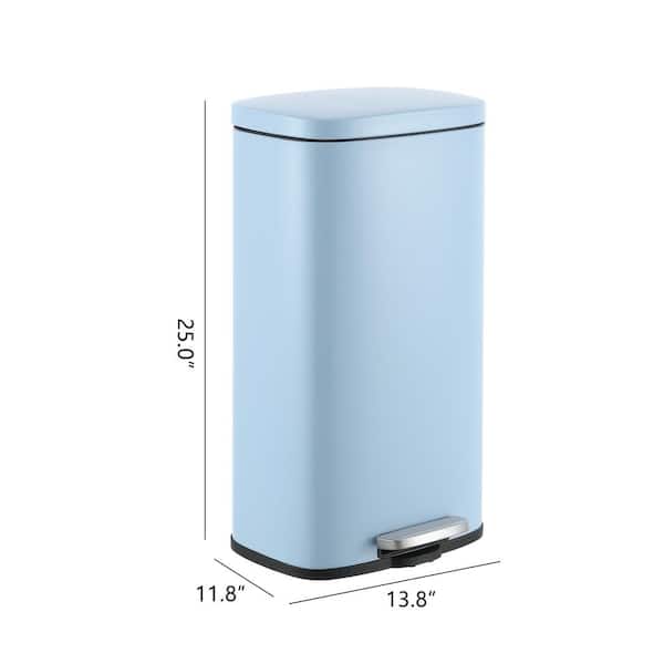 happimess Curtis 8-Gal. Step-Open Trash Can, Tide Pool Blue