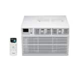 Energy Star 22,000 BTU 230V Window AC Remote Control for Rooms up to 1400 Sq. Ft. LCD Display Auto-Restart Timer White