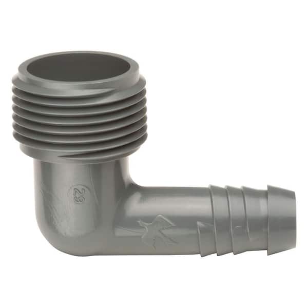 Rain Bird 1/2 in. Barb x 3/4 in. Male Pipe Thread Elbow for Swing Pipe, Gray