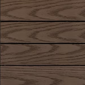 1 ft. x 1 ft. x 0.8 in. Quick Deck Outdoor Knurling Slat Composite Deck Tile in Coffee (10 sq. ft. Per Box)