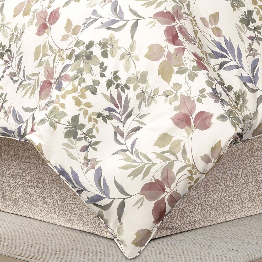 California King Blush Microfiber Reversible Comforter Set