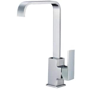 Canal Single Handle Single Hole Standard Kitchen Faucet with Swivel Spout in Polished Chrome