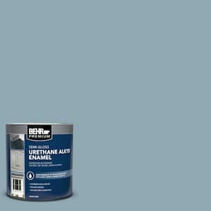 1 qt. #530F-4 Newport Blue Semi-Gloss Enamel Urethane Alkyd Interior/Exterior Paint