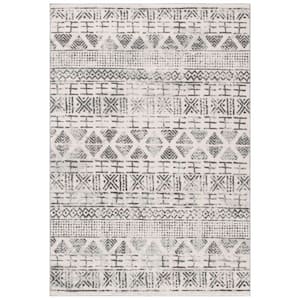 Mercer Ivory/Gray 9 ft. x 12 ft. Abstract Geometric Area Rug
