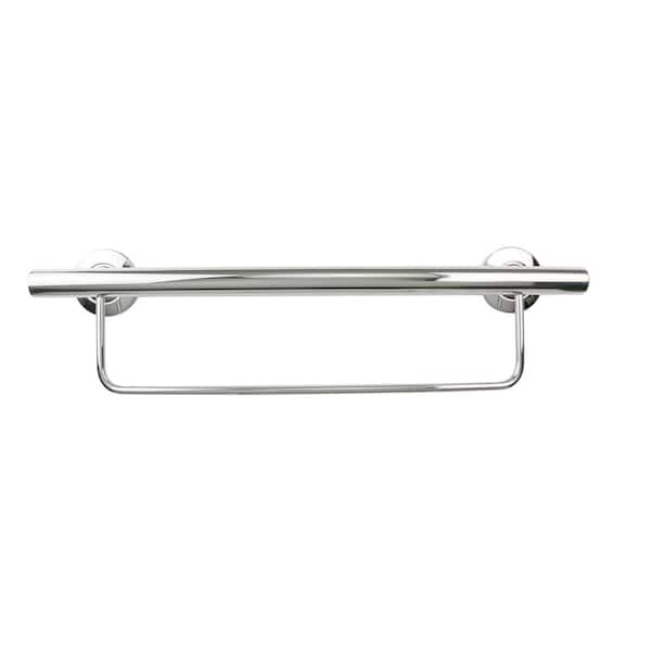SEACHROME 24 in. Designer Newport Wall Mount Bathroom Shower Grab Bar with Towel Bar, Polished Finish