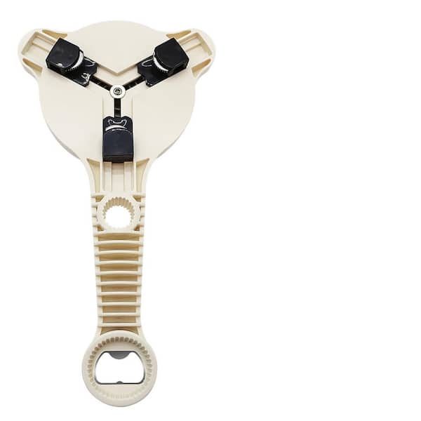 Ergonomic Multi-Function Manual Jar Opener for Seniors and Weak Hands with Adjustable Lid Gripper and Bottle Cap Remover