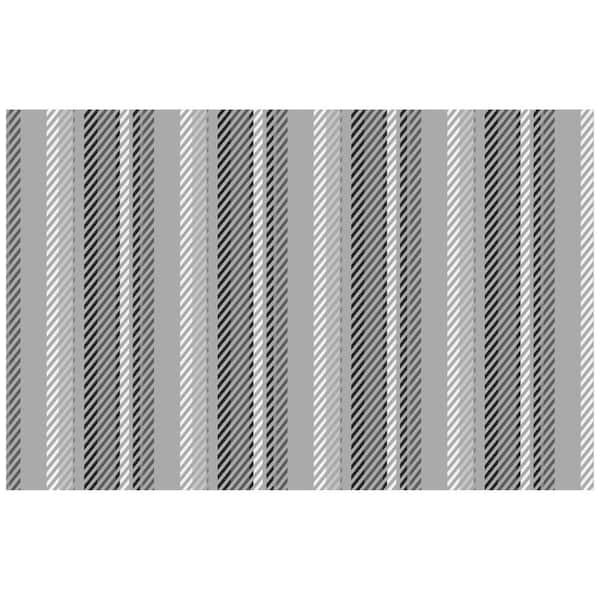 Bungalow Flooring FlorArt Stripe Gray 46 in. x 69 in. Low Profile Rubber Backed Kitchen Mat
