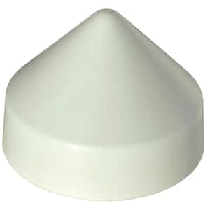7 in. Cone Head Piling Cap, White