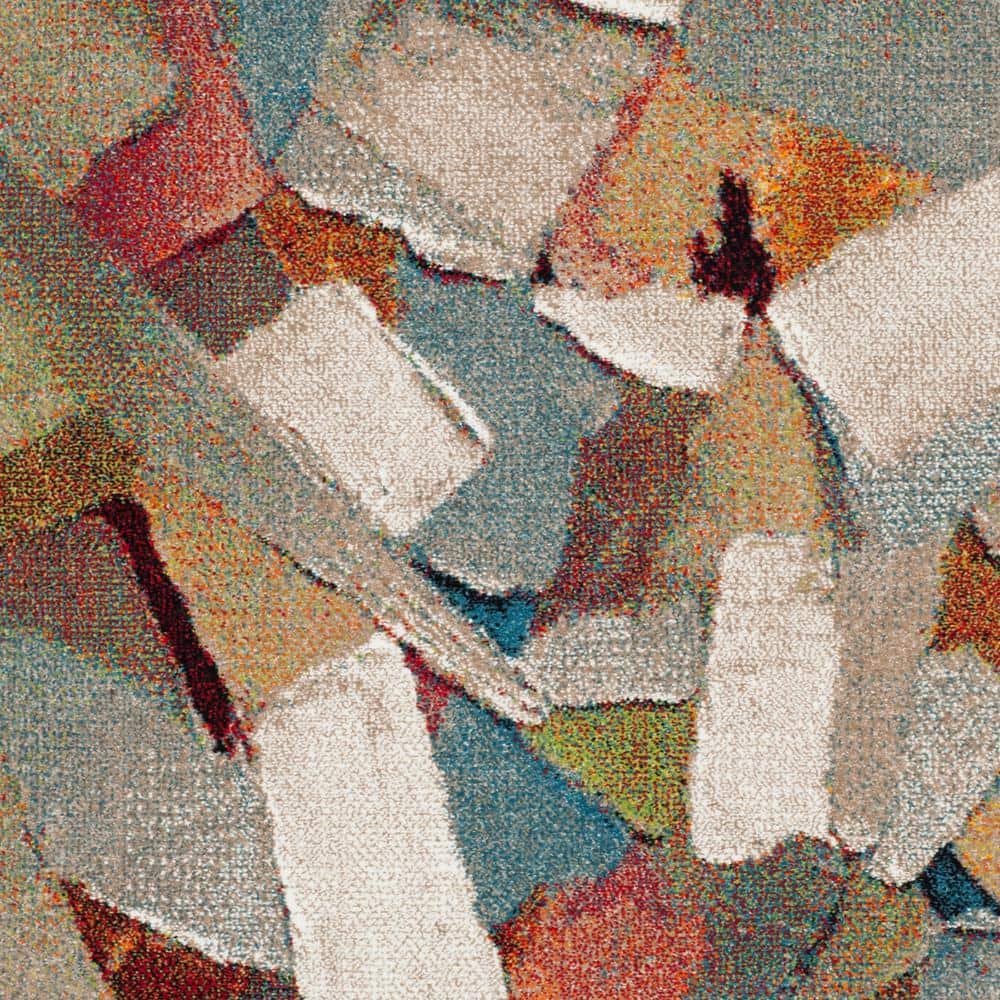 Safavieh Porcello Gray and Multicolor Abstract Area Rug