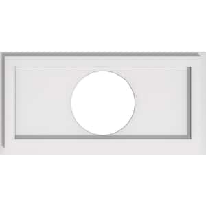 1 in. P X 16 in. W X 8 in. H X 5 in. ID Rectangle Architectural Grade PVC Contemporary Ceiling Medallion