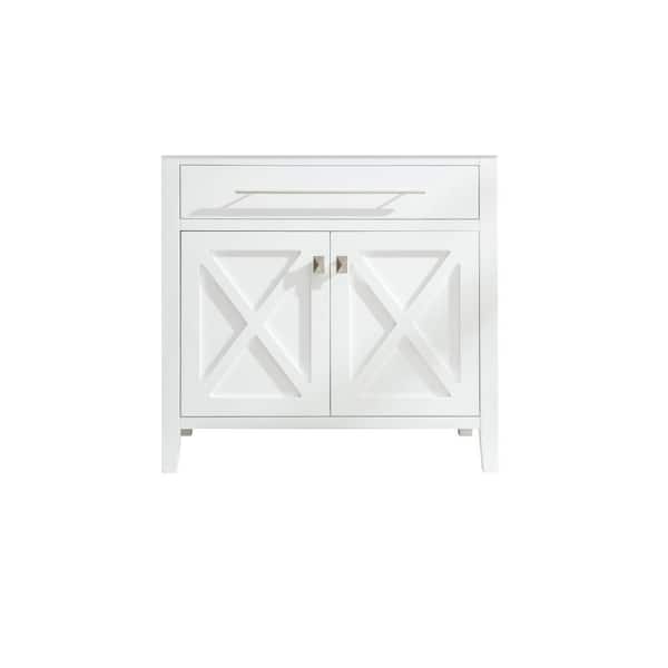 Laviva Wimbledon 35.06 in. W x 21.63 in. D x 33.88 in. H Bath Vanity Cabinet without Top in White
