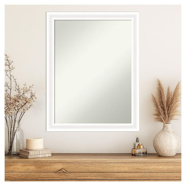Amanti Art Oliver White Narrow 21 in. x 27 in. Non-Beveled Modern
