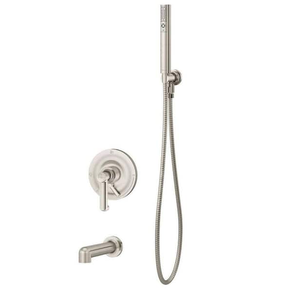 Symmons Museo Single-Handle 2-Spray Tub and Shower Faucet in Satin Nickel (Valve Included)