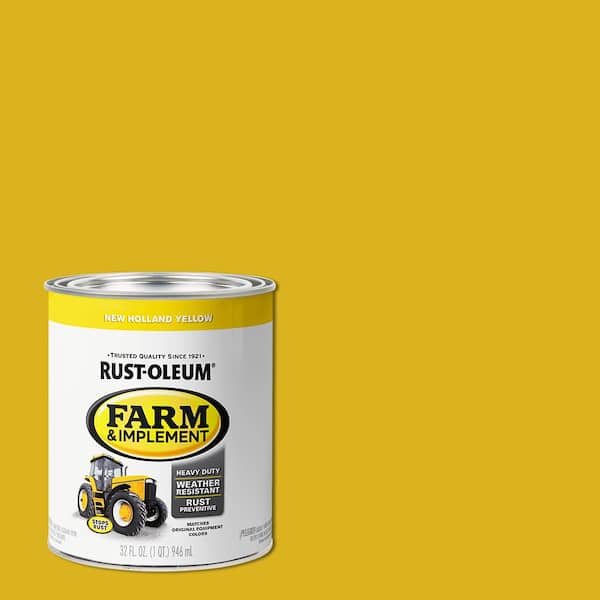 Rust-Oleum 1 qt. Farm Equipment New Holland Yellow Enamel Paint (2-Pack)
