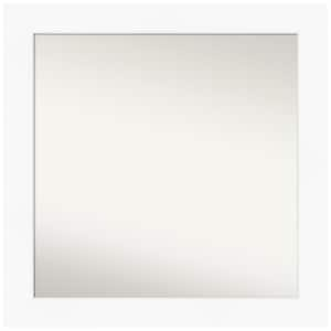 Cabinet White 31.5 in. W x 31.5 in. H Square Non-Beveled Framed Wall Mirror in White