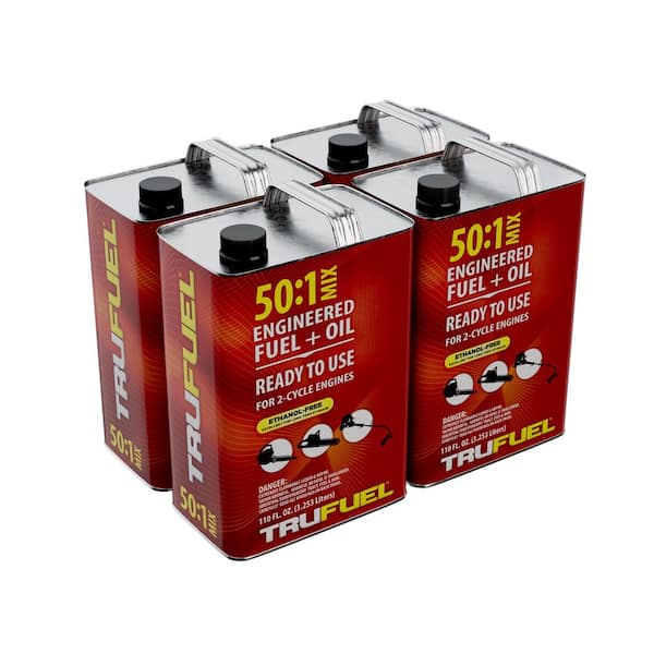 TruFuel 2-Cycle 50:1 Pre-Mixed Fuel and Oil 110 oz. (4-Pack)