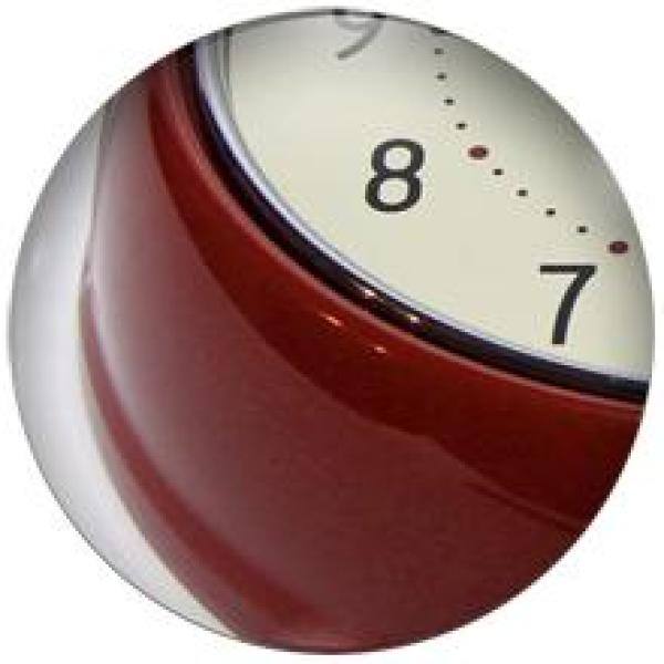 Round Extra-Thick Retro Wall Clock Red 9-1/2 In 
