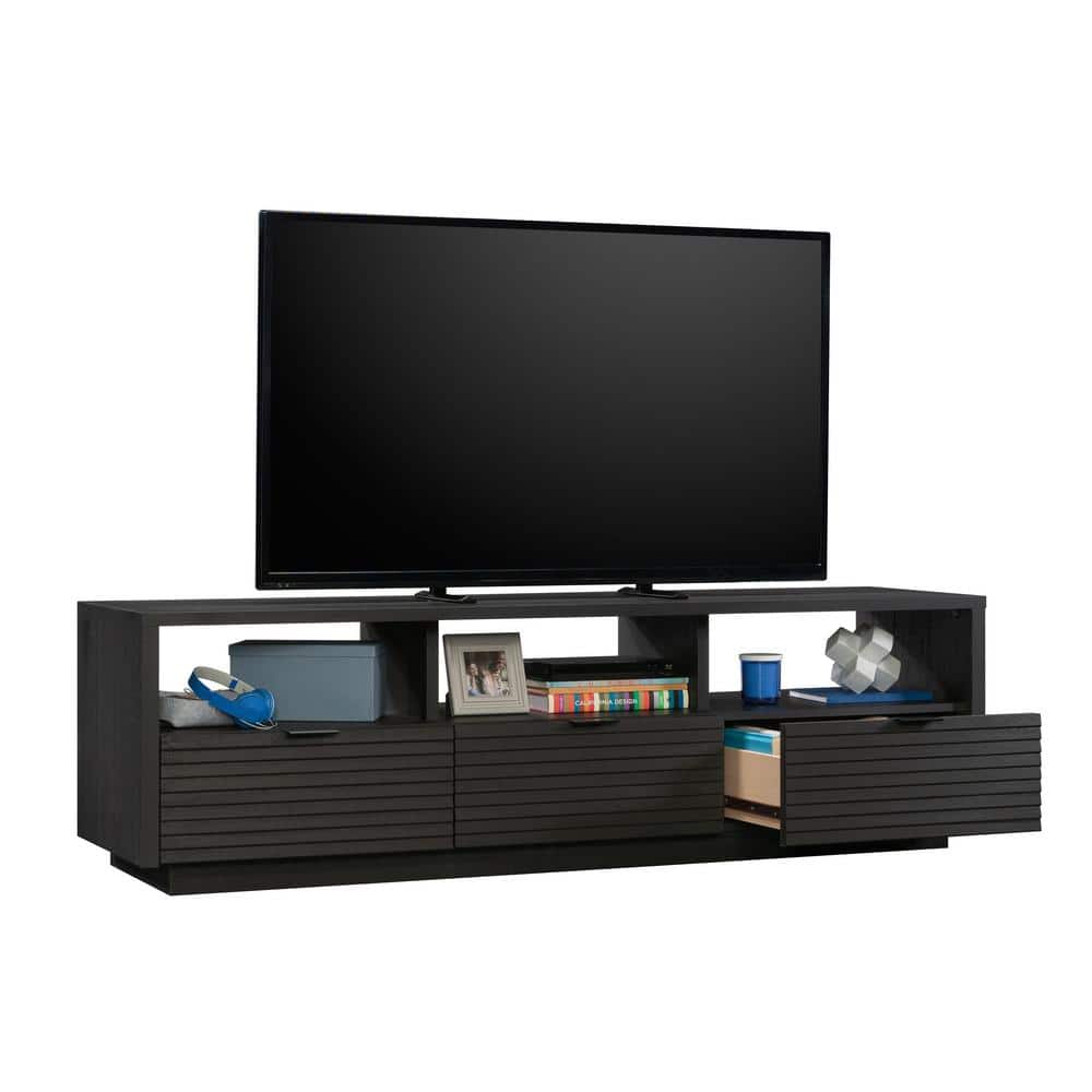 Raven Oak 70'' Entertainment Credenza with Cabinet Storage