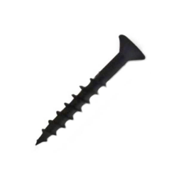 #8 x 2 in. Black Philips Square Drive Flat-Head Coarse Thread with Nibs Self-Tapping (1000 per Box)