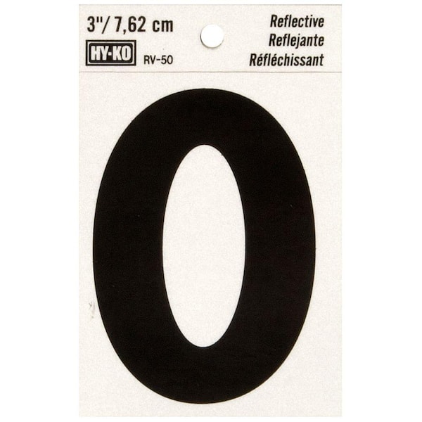 HY-KO 3 in. Vinyl Self-Adhesive Number 0